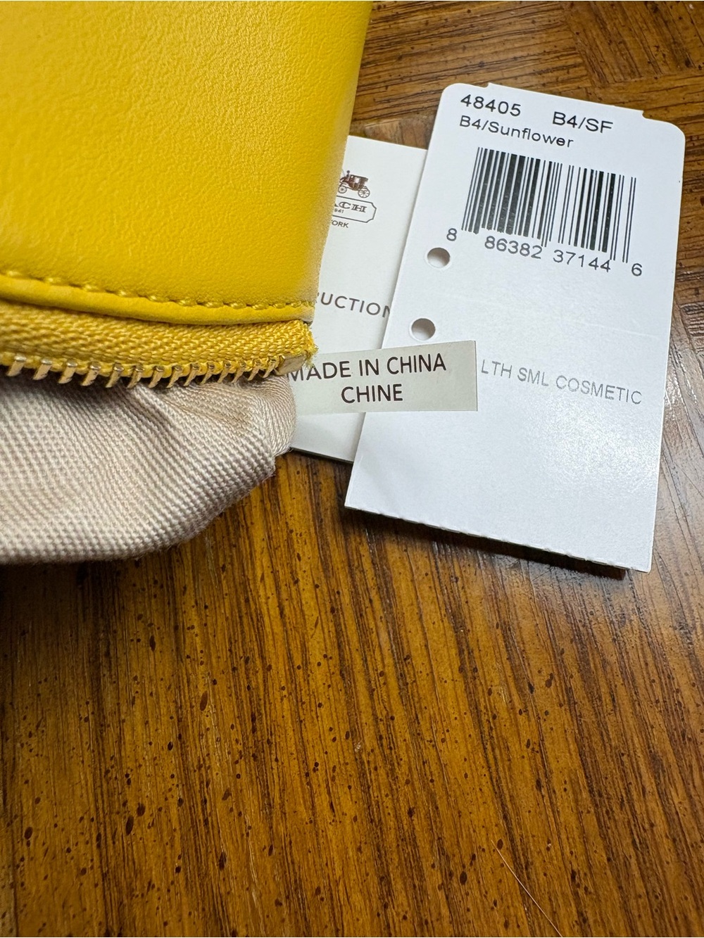 Coach Y2K Legacy Yellow Cosmetic Pouch - Picture 5 of 8